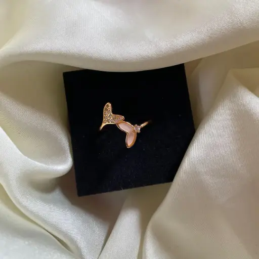 Rose Gold Plated American Diamond Ring 